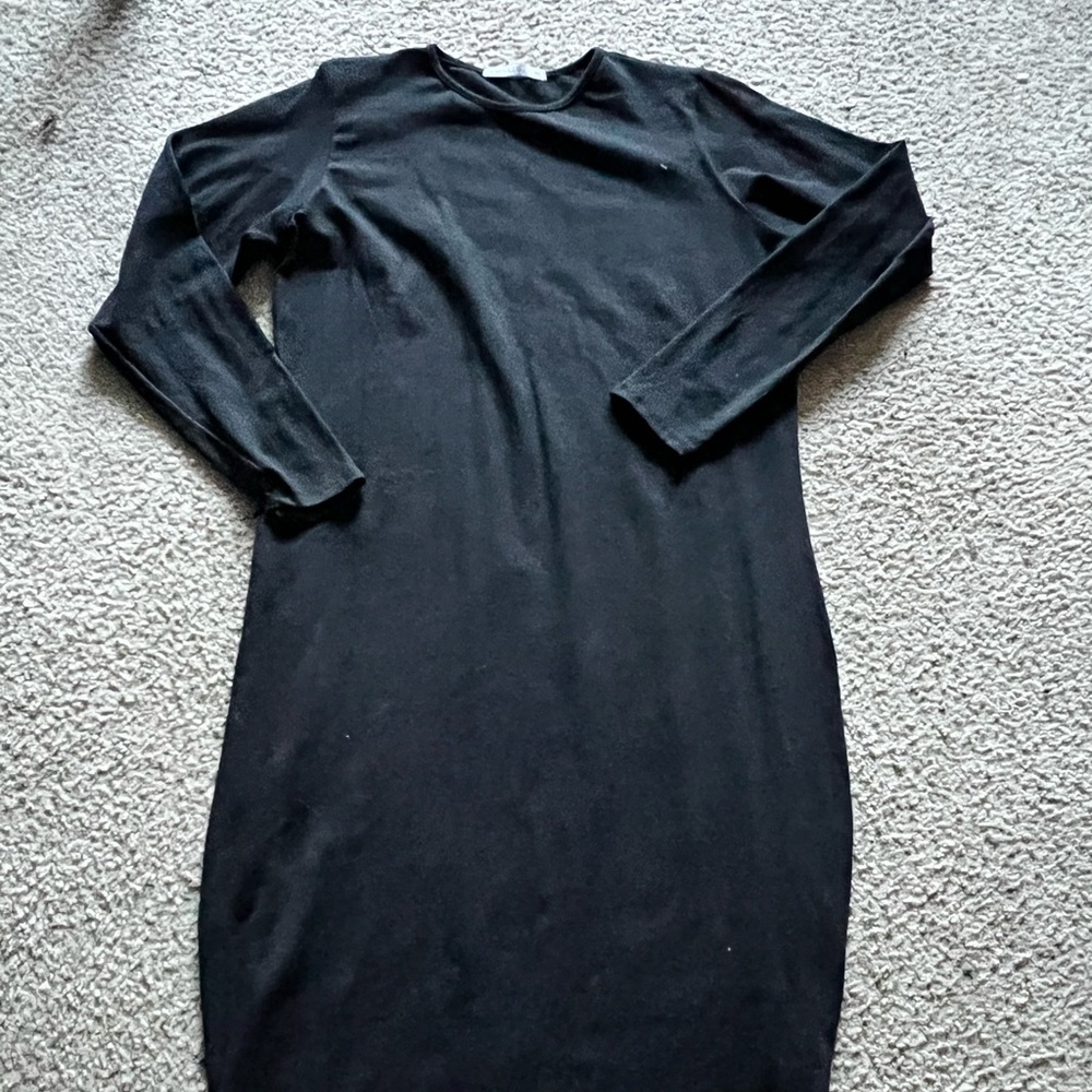 Rebdolls Black Long Sleeve Midi Dress